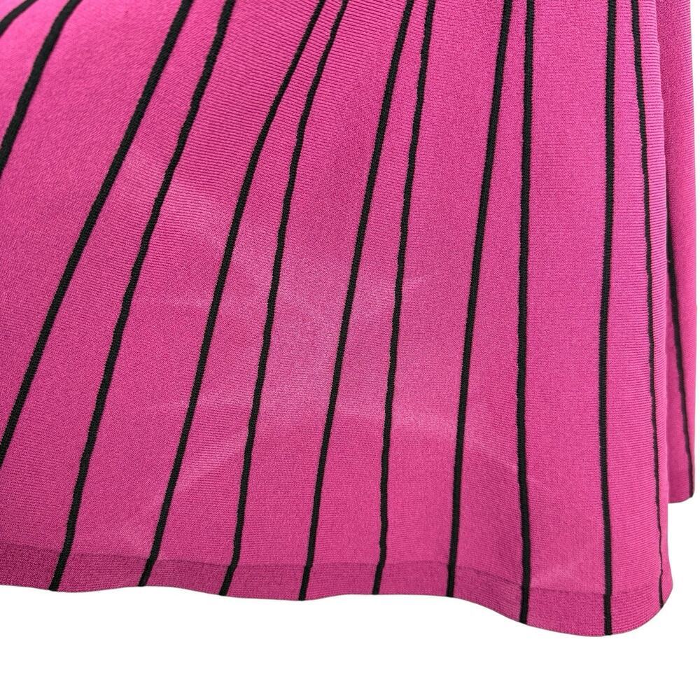 Prabal Gurung Dress Womens 0 Magenta Off the Shoulder Dotted Fit and Flare Knit - Picture 6 of 13